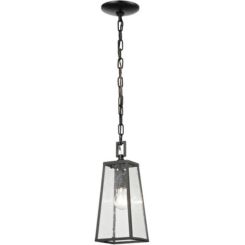 ELK Meditterano 1 Light 5 inch Textured Matte Black Outdoor Pendant 45092/1 - Open Box