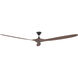 Maverick 88 inch Matte Black with Dark Walnut Blades Ceiling Fan