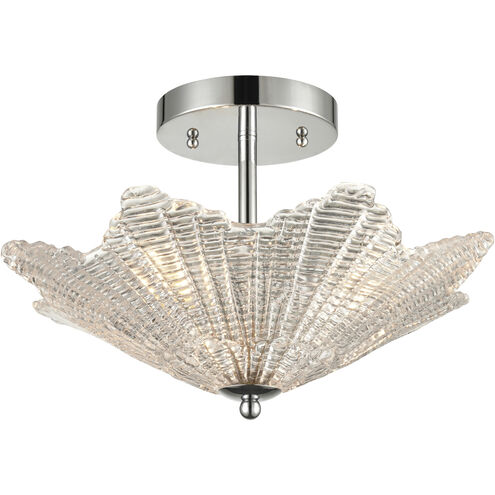 Radiance 3 Light 16 inch Polished Chrome Semi Flush Mount Ceiling Light