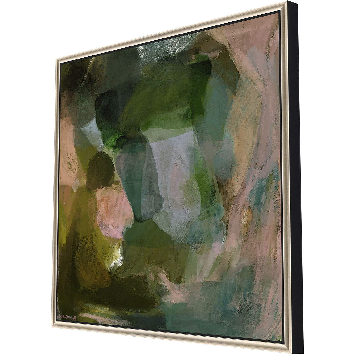 Fruition / Manifest Green and Multi and Pink and White Canvas