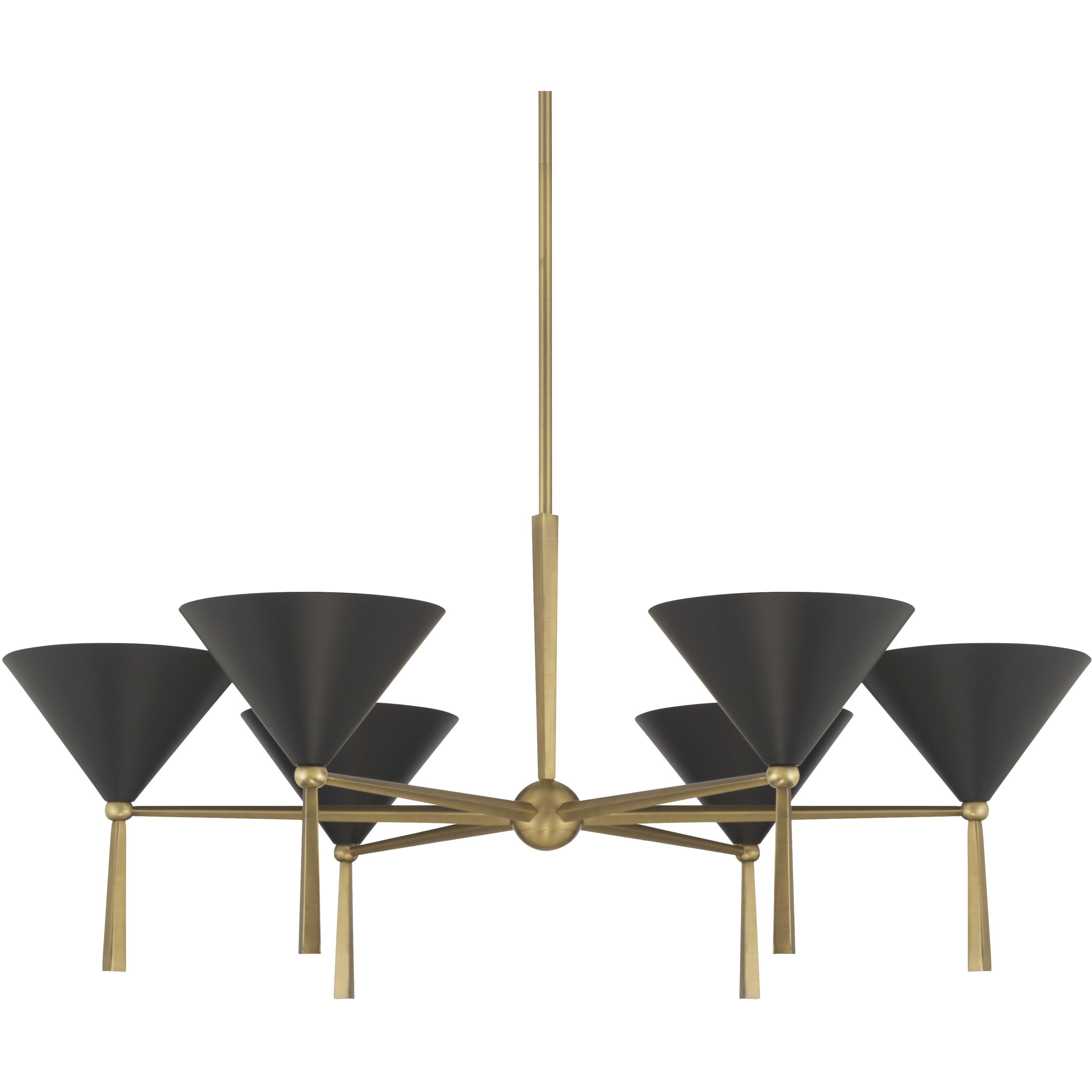 Cortan 6 Light 36 inch Legacy Brass and Dark Bronze Chandelier Ceiling Light