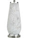 Poly 32.5 inch 100 watt Glina Silver and White Table Lamp Portable Light