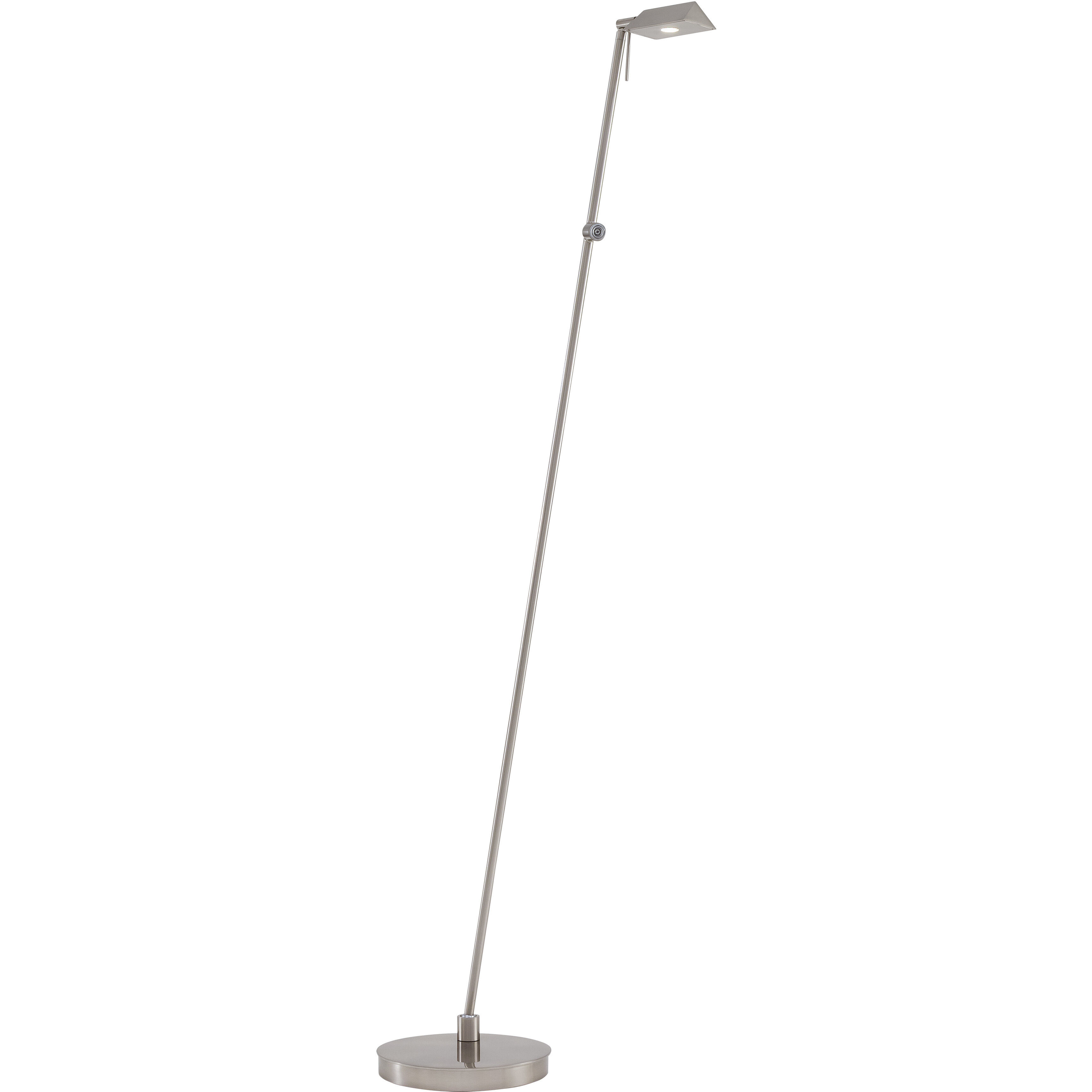 George's Reading Room 50 inch 8.00 watt Brushed Nickel Floor Lamp Portable Light, Pharmacy
