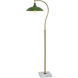 Penelope 61 inch 60 watt White Marble and Polished Brass Floor Lamp Portable Light
