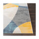 City 87 X 63 inch Aqua/Light Gray/Mustard/Beige/Khaki/Taupe/Black Rugs in 5 x 8, Rectangle