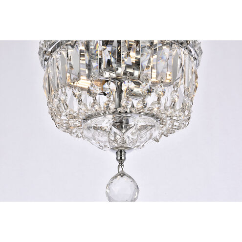 Tranquil 2 Light 8 inch Chrome Flush Mount Ceiling Light in Royal Cut