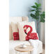 Anita 24 X 6.5 inch Red and White Pillow, Set of 2