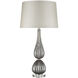 Mariani 34 inch 150.00 watt Silver Mercury with Clear Table Lamp Portable Light, Set of 2