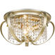Ella 2 Light 14.5 inch White Gold Flush Mount Ceiling Light