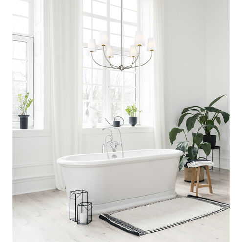 Shannon 6 Light 42 inch Brushed Nickel Chandelier Ceiling Light