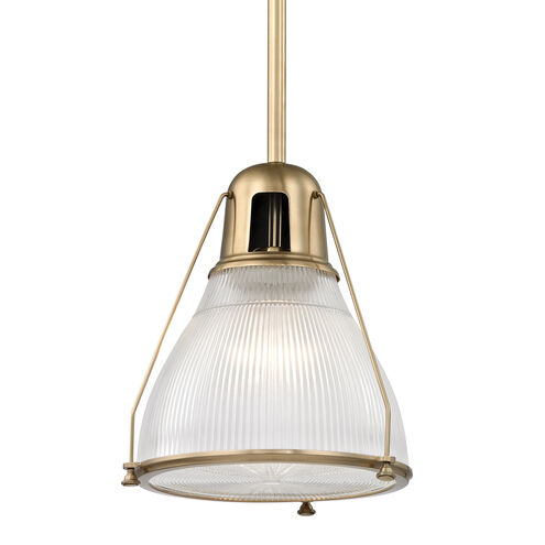 Haverhill 1 Light 12 inch Aged Brass Pendant Ceiling Light