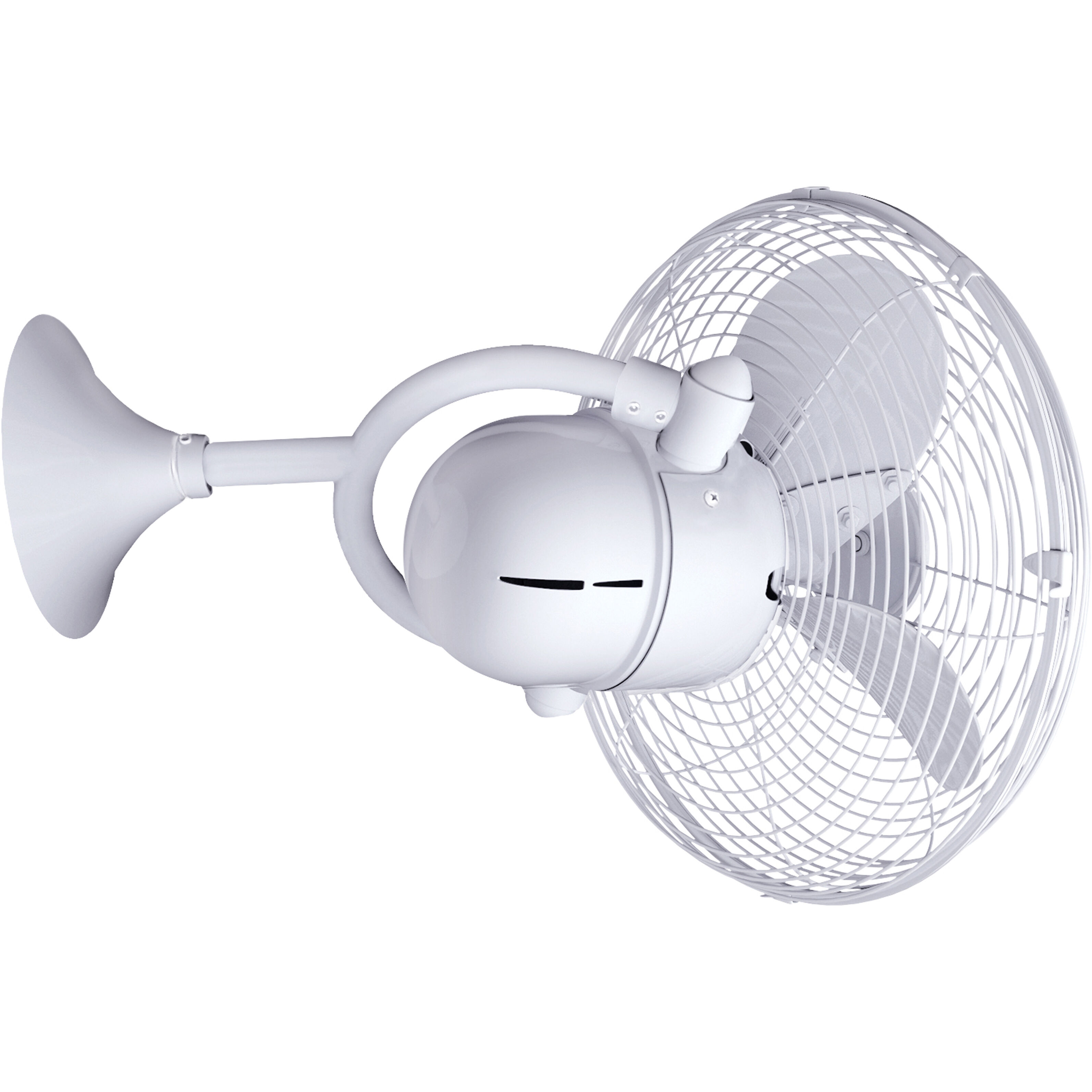 Atlas Kaye 17 inch Gloss White Wall/Ceiling Fan
