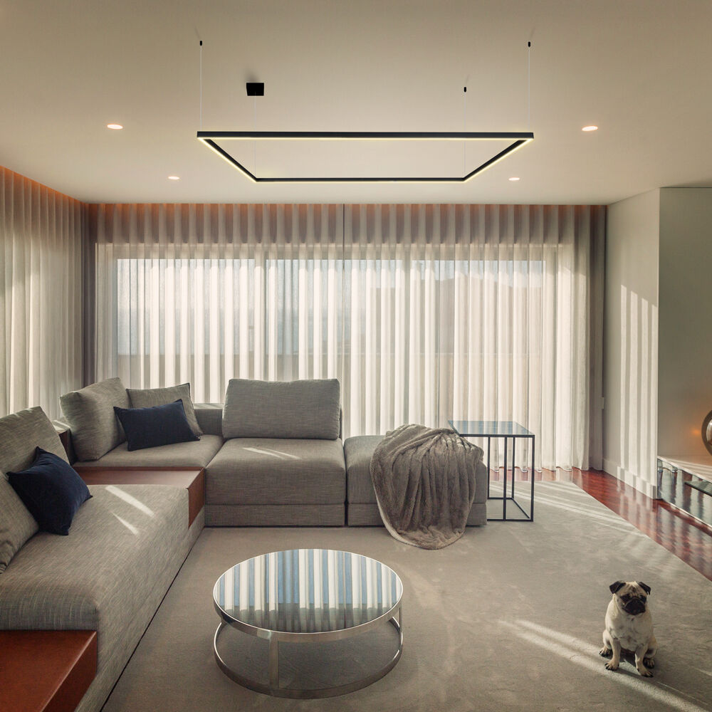 Atria 51.25 inch Black Chandelier Ceiling Light