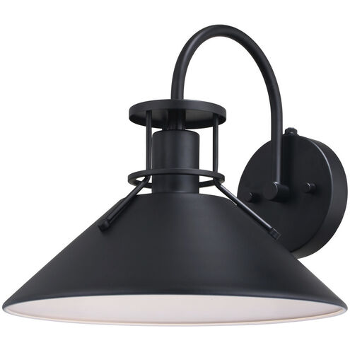 Canton LED 11 inch Matte Black and White Outdoor Wall