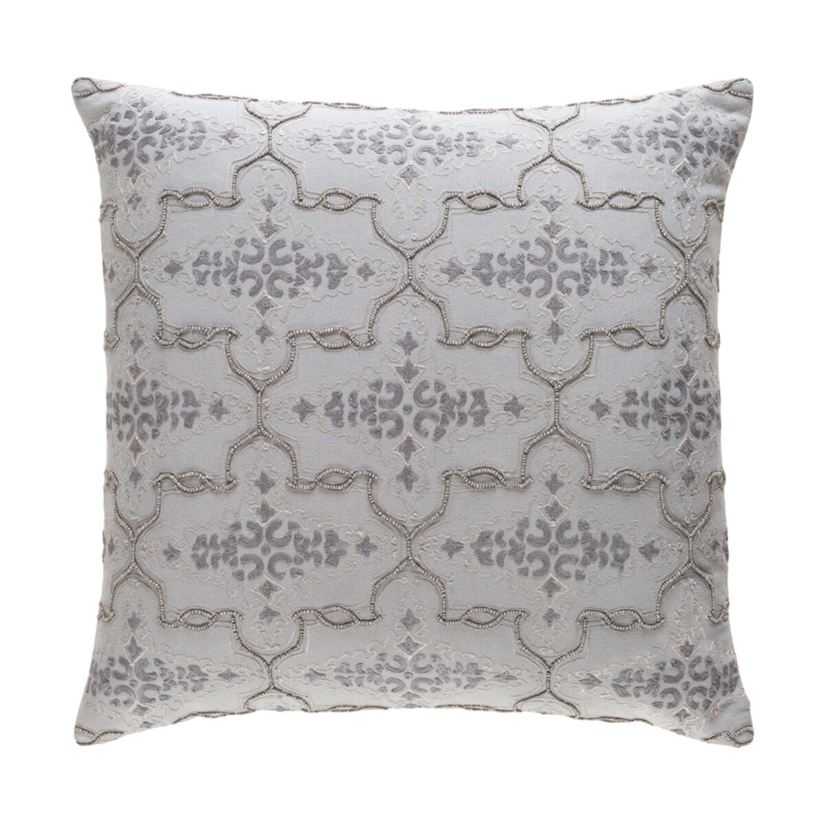 Mercury 20 X 20 inch Light Gray and Medium Gray Pillow