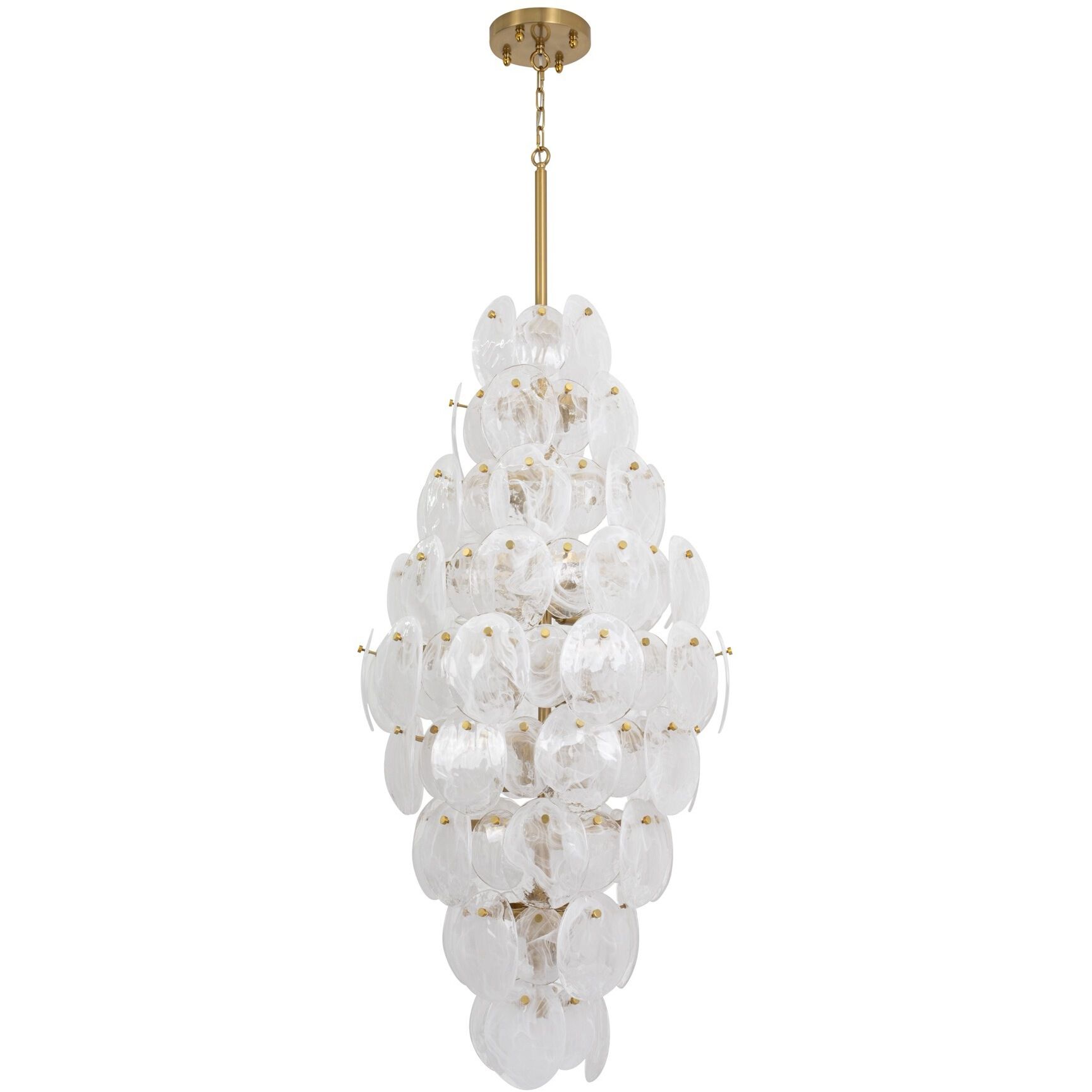 Lily 15 Light 28.03 inch Brushed Brass Chandelier Ceiling Light