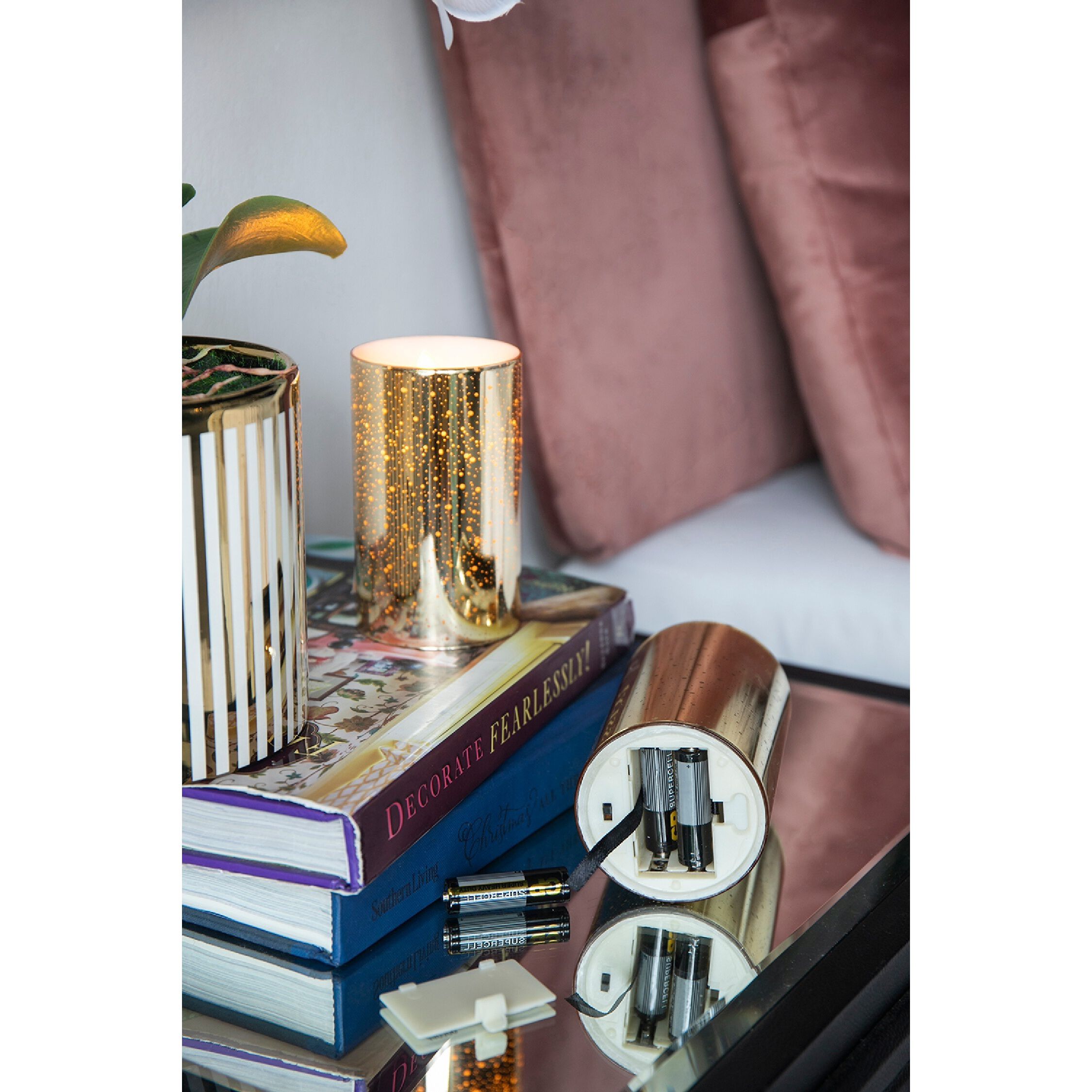 Speckled 5 X 3 inch LED Candle