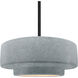 Radiance 1 Light 14.5 inch Matte Black and Concrete Pendant Ceiling Light