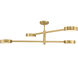 Orson 4 Light 54 inch Modern Gold Flush/Semi Flush Ceiling Light