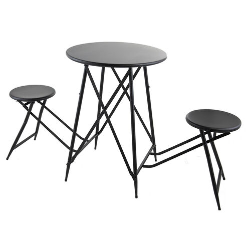 Anita 32.3 X 24 inch Black Side Table