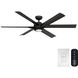 Melia 65 inch Matte Black Outdoor Ceiling Fan