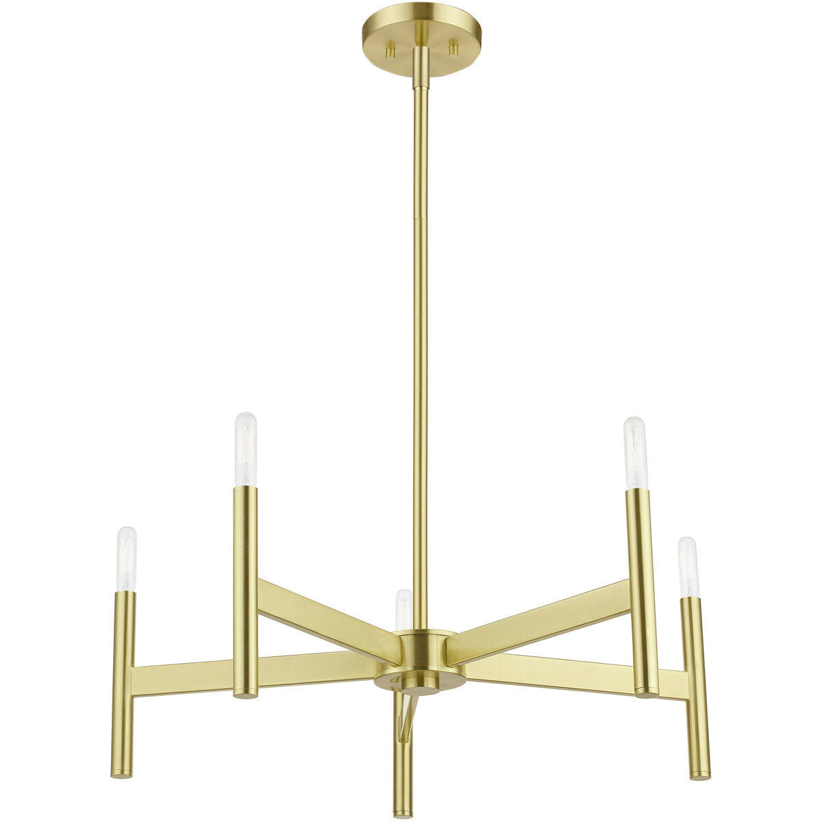 Copenhagen 5 Light 25 inch Satin Brass Chandelier Ceiling Light