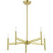 Copenhagen 5 Light 25 inch Satin Brass Chandelier Ceiling Light