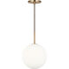 Richard June Sorelle 1 Light 12 inch Estate Brass Pendant Ceiling Light in LED