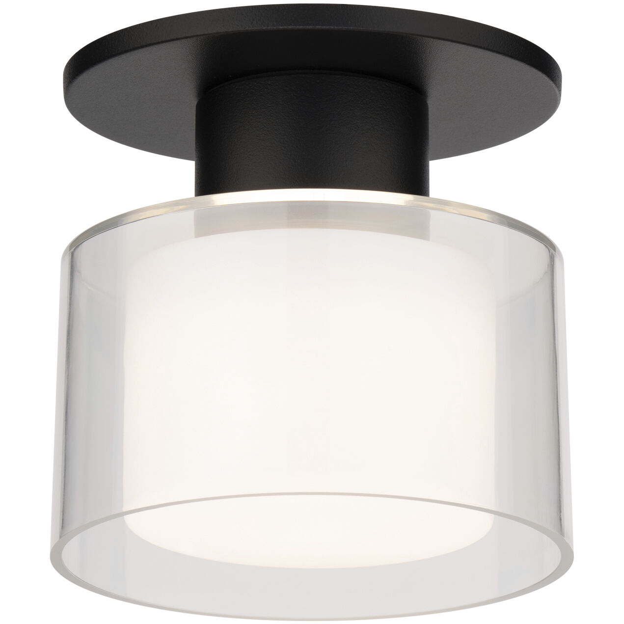 Twist-N-Lite LED 5 inch Black Semi-Flush Mount Ceiling Light, WAC Limited
