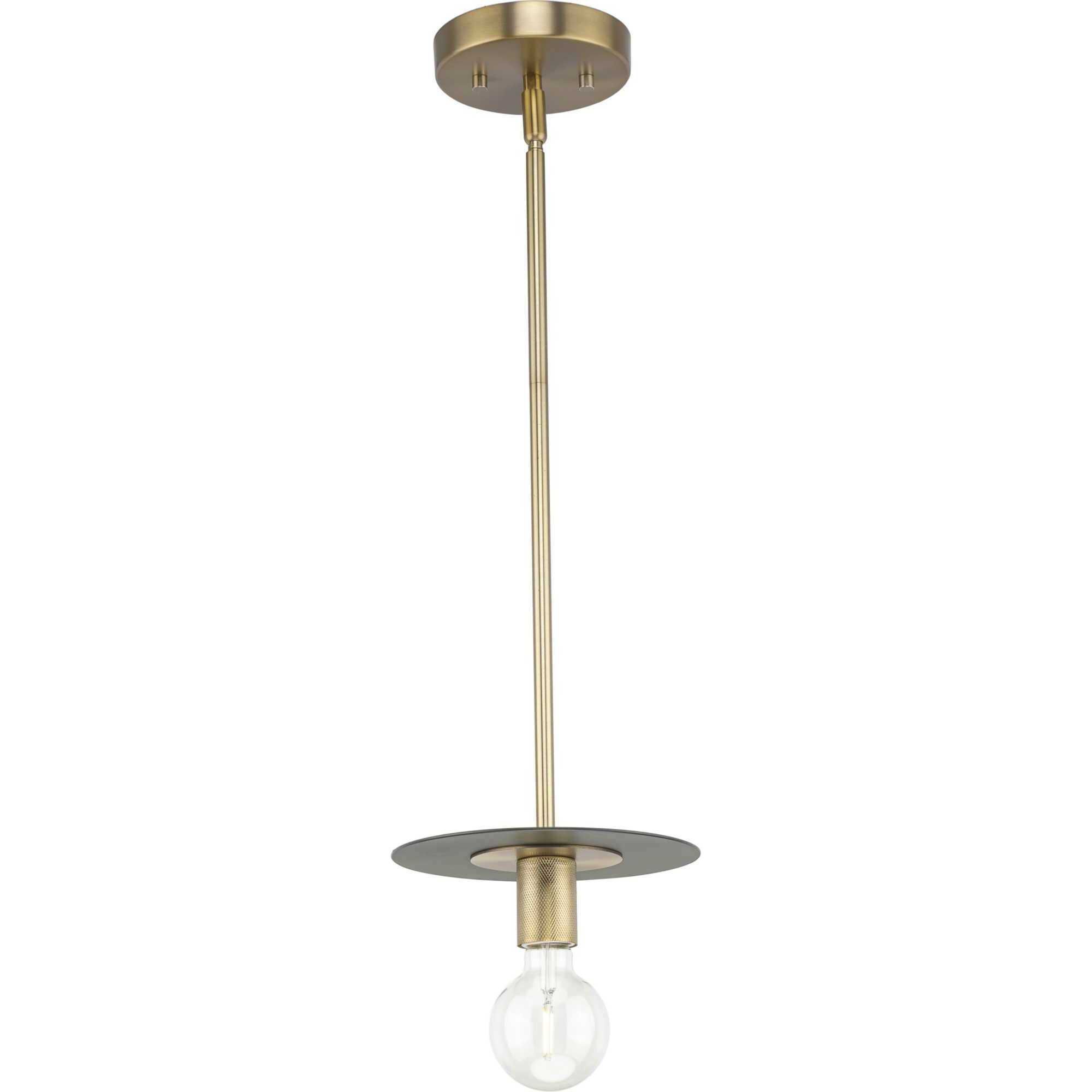 Trimble 1 Light 8 inch Brushed Bronze Mini Pendant Ceiling Light, Design Series