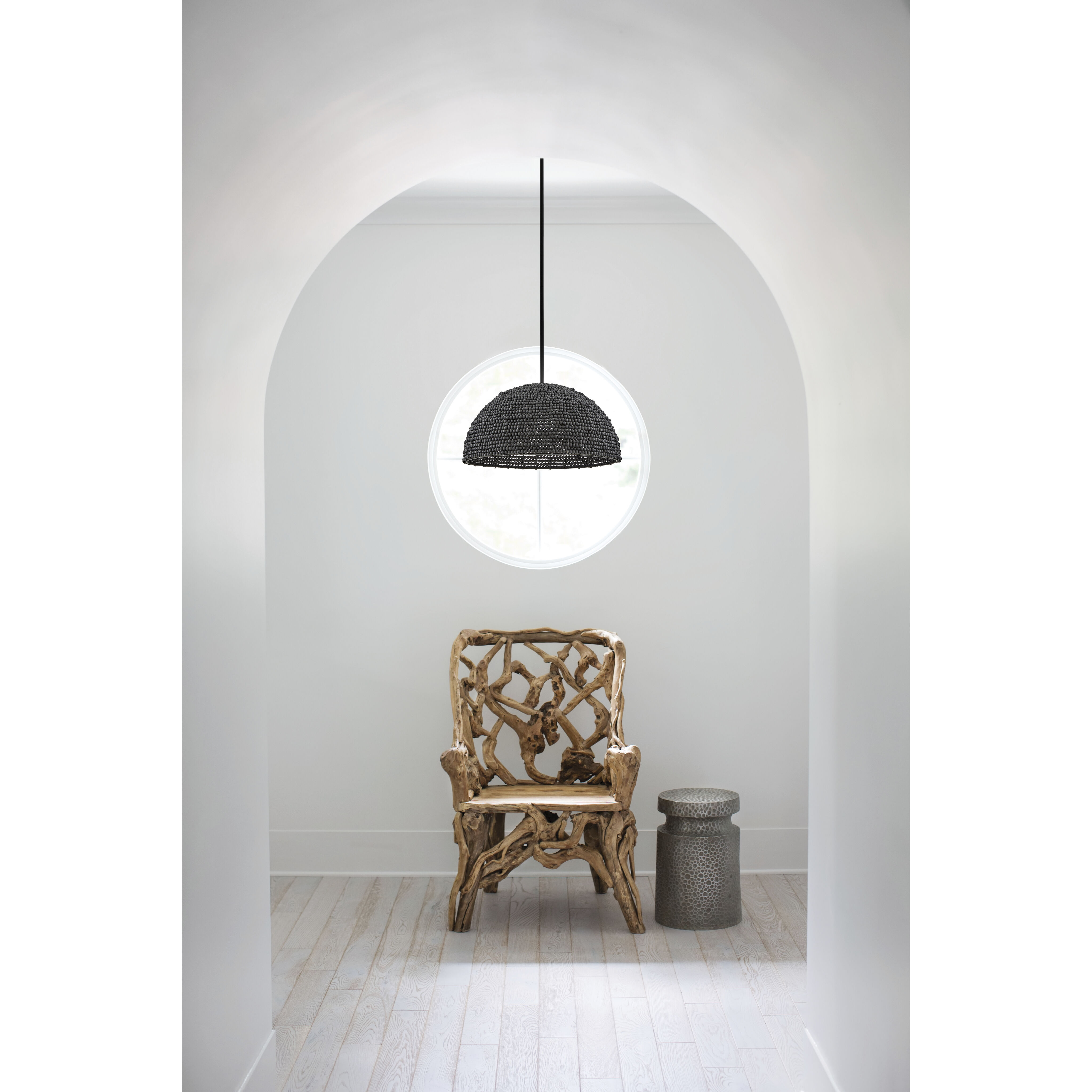 Dalia 1 Light 20 inch Black Pendant Ceiling Light, Pendant