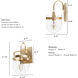 Karloff 1 Light 7.5 inch Alturas Gold Wall Sconce Wall Light