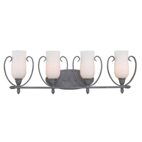 Kalco Lighting Mateo 4 Light Bath Vanity in Flecked Iron 7234FI