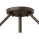 Hathaway LED 21 inch Olde Bronze Semi-Flush Mount Ceiling Light in Etched White