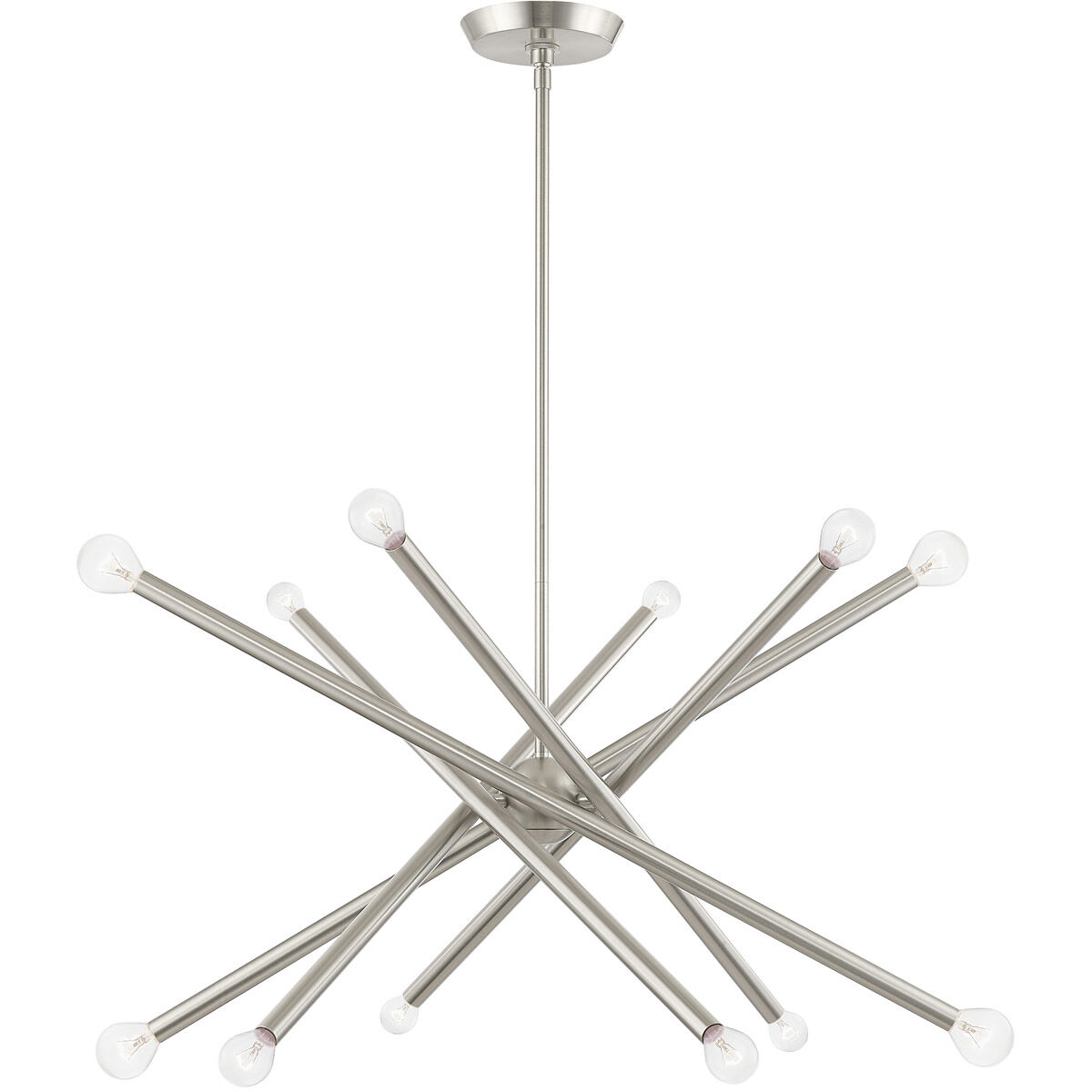 Soho 12 Light 28 inch Brushed Nickel Chandelier Ceiling Light