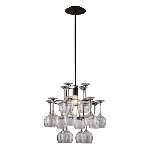 Rayburn 1 Light 19 inch Dark Rust Chandelier Ceiling Light