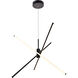 Sonya 3 Light 44 inch Black Pendant Ceiling Light
