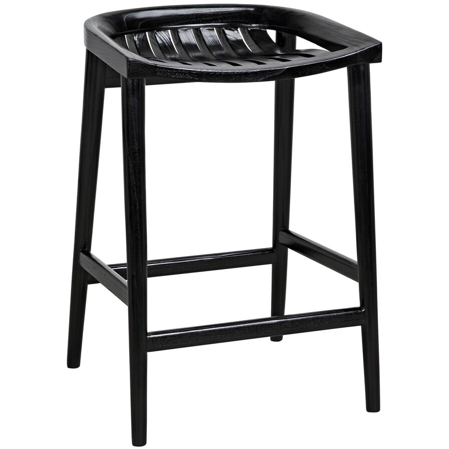 Ronald 28 inch Charcoal Black Counter Stool