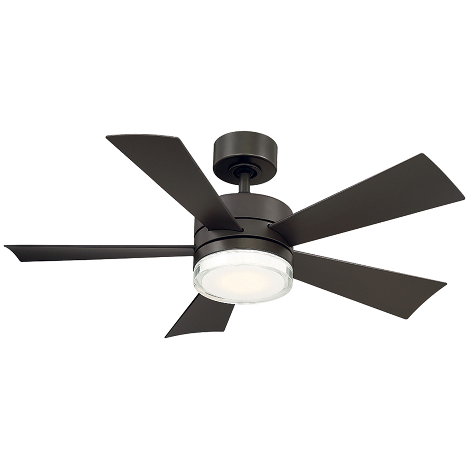 Wynd 42 inch Bronze Downrod Ceiling Fan in 3000K, Smart Ceiling Fan