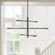 Sutton 36 inch Urban Bronze and Clear Glass Chandelier Ceiling Light