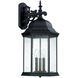 Severinus 3 Light 26 inch Black Outdoor Wall Lantern