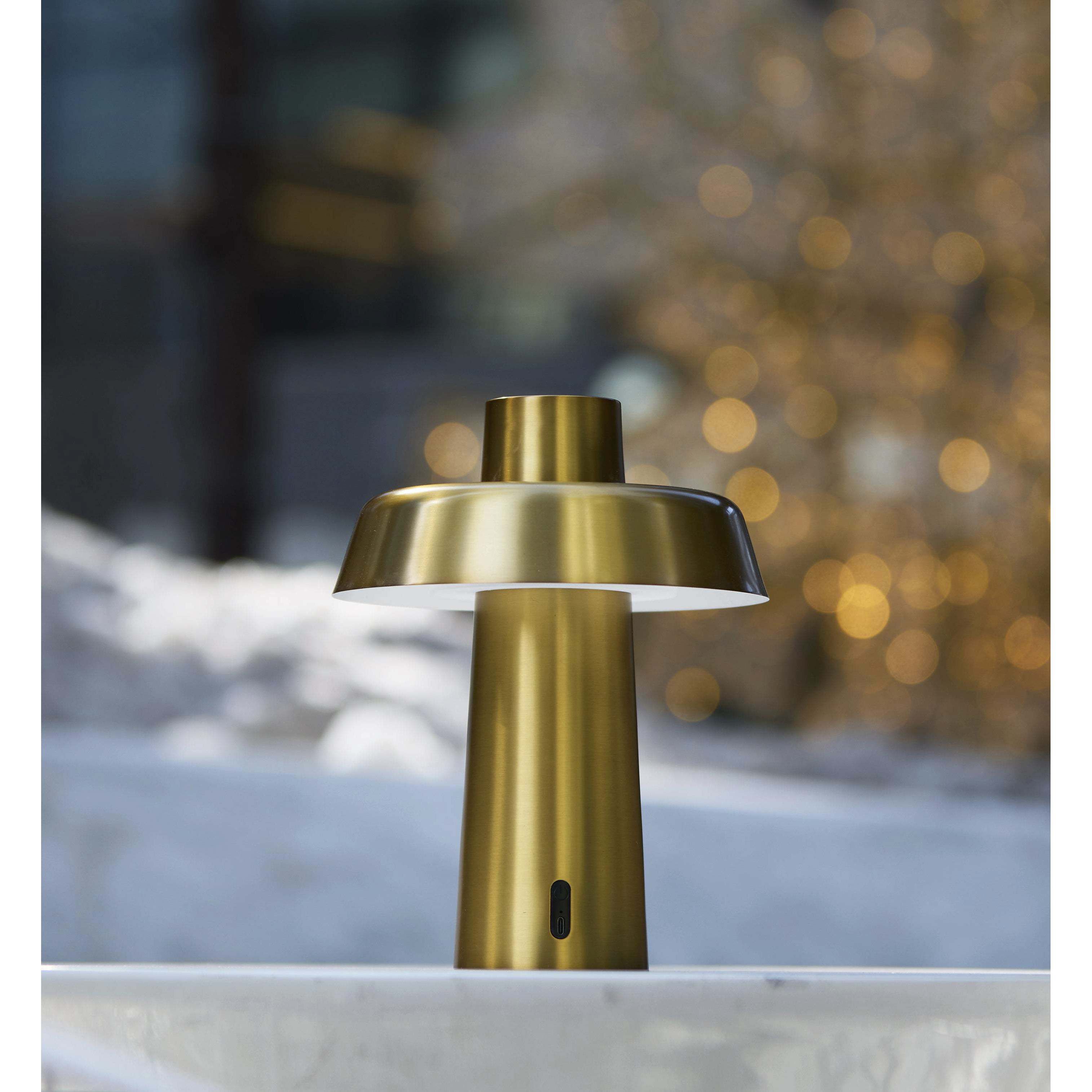 Pirlo 11.75 inch 4.00 watt Antique Brass Cordless Table Lamp Portable Light, ADS360