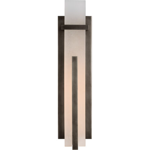 Ian K. Fowler Malik LED 4.5 inch Bronze Sconce Wall Light in Alabaster, Large