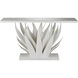 Agave 60.25 inch Gesso White and Clear Console Table, Marjorie Skouras Collection