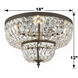 Waltham 4 Light 18 inch English Bronze Flush Ceiling Light in Clear Hand Cut
