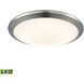 Clancy 1 Light 12 inch Chrome Flush Mount Ceiling Light