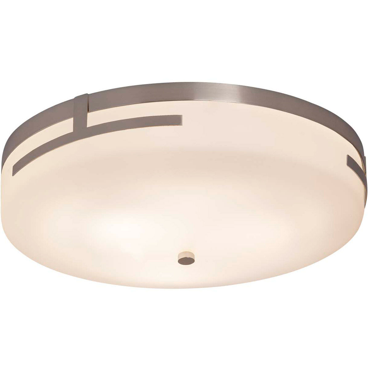 Fusion LED 19 inch Polished Chrome Flush Mount Ceiling Light in Opal