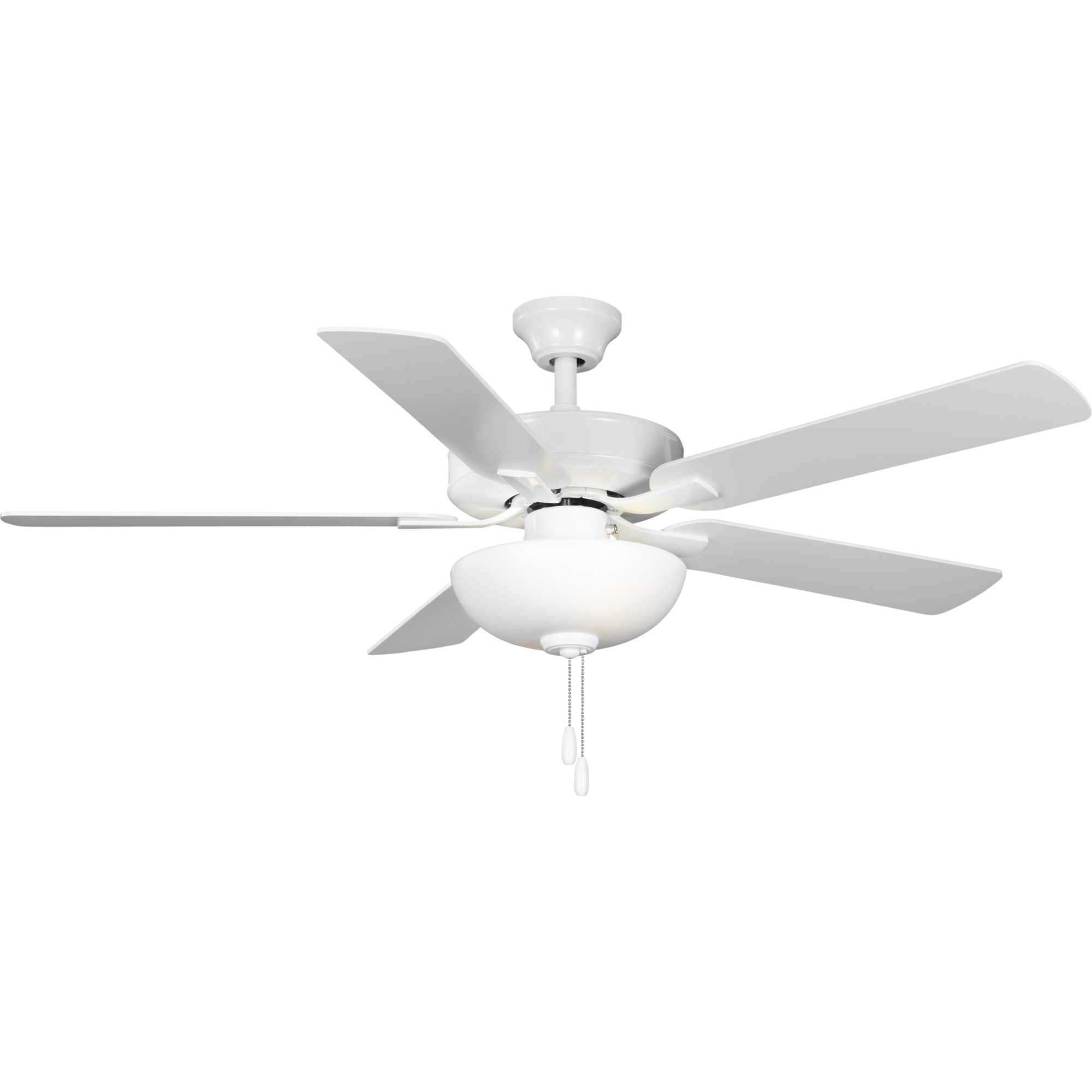 AirPro 52 inch White with White/Antique Wood Blades Ceiling Fan