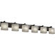 Clouds 6 Light 56.5 inch Matte Black Bath Bar Wall Light in Oval, Incandescent
