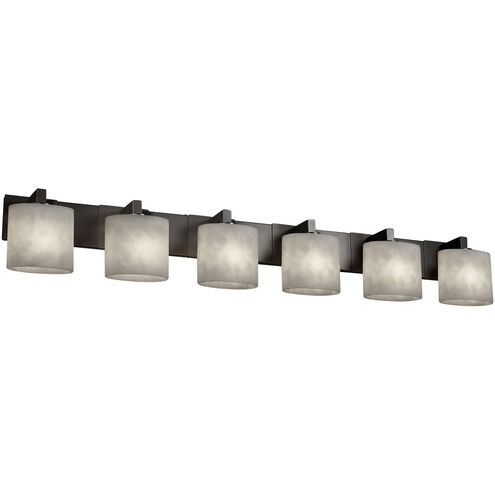 Clouds 6 Light 56.5 inch Matte Black Bath Bar Wall Light in Oval, Incandescent